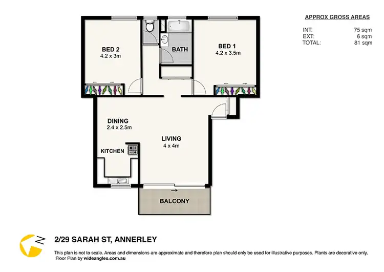 Floorplan of Homely unit listing, 2/29 Sarah St, Annerley QLD 4103