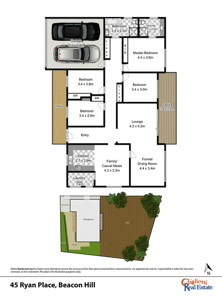 Floorplan of Homely house listing, 45 Ryan Pl, Beacon Hill NSW 2100