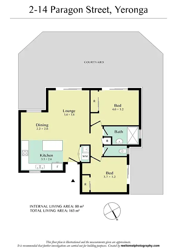 Floorplan of Homely apartment listing, 2/14 Paragon St, Yeronga QLD 4104