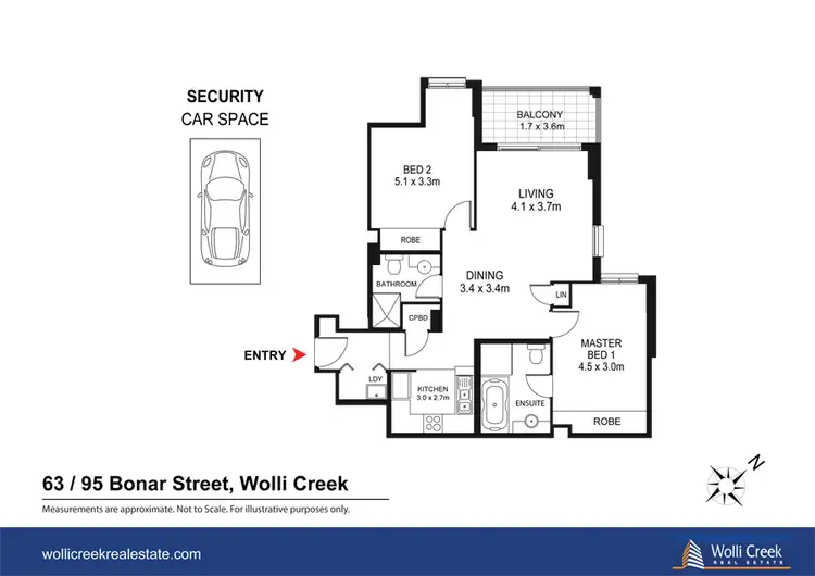 Floorplan of Homely apartment listing, 63/95 Bonar St, Wolli Creek NSW 2205
