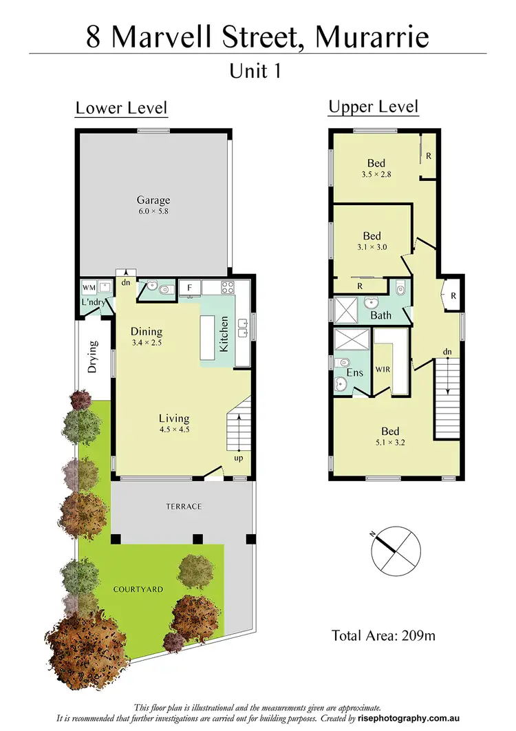 Floorplan of Homely townhouse listing, 1/8 Marvell St, Murarrie QLD 4172