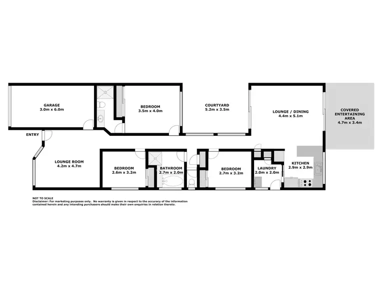 Floorplan of Homely semi-detached listing, 2/14 Coral St, Fingal Bay NSW 2315