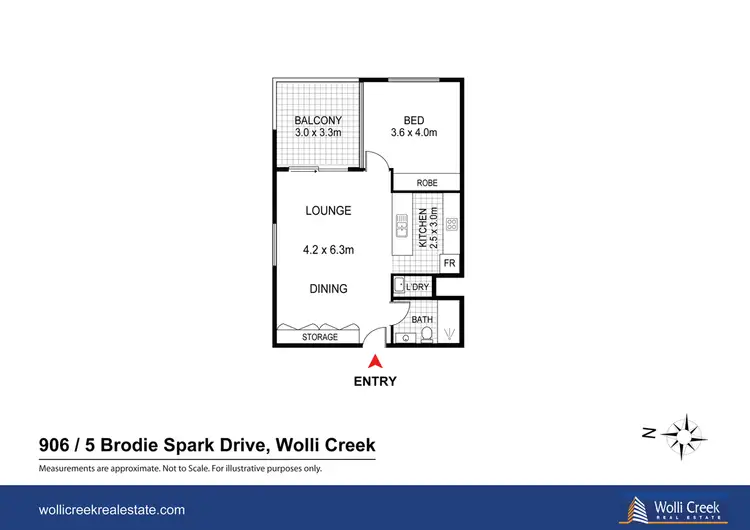Floorplan of Homely apartment listing, 906/5 Brodie Spark Dr, Wolli Creek NSW 2205