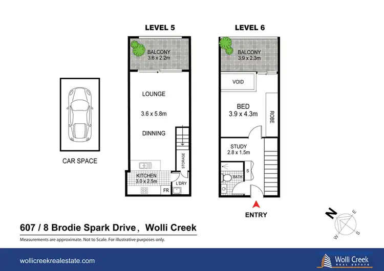 Floorplan of Homely apartment listing, 607/8 Brodie Spark Dr, Wolli Creek NSW 2205