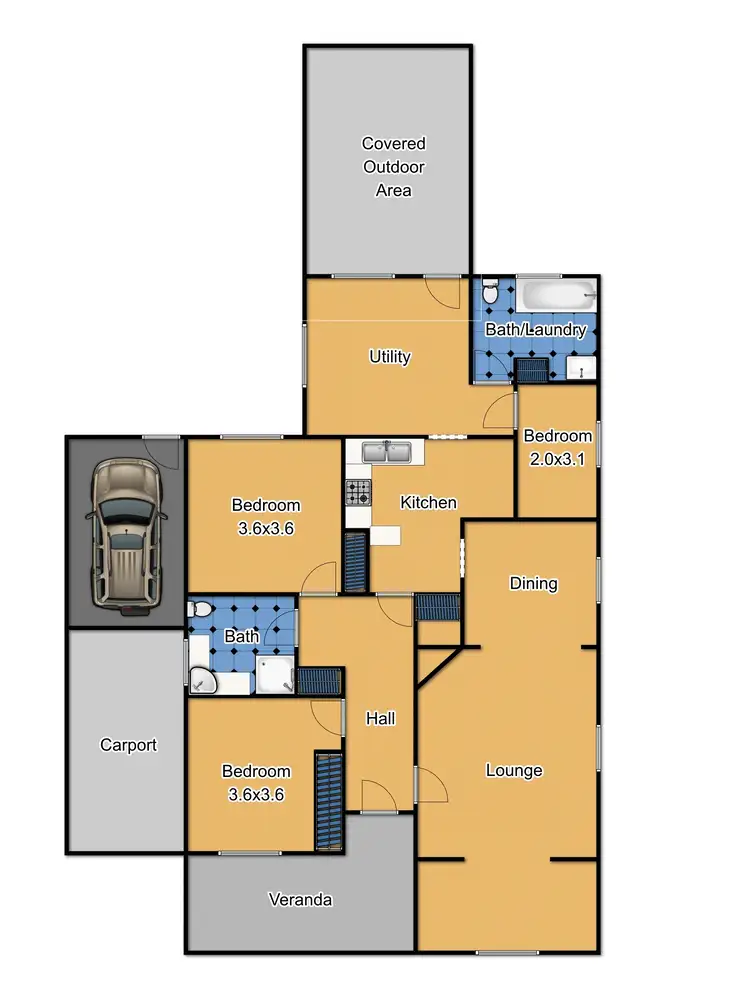 Floorplan of Homely house listing, 143 Bathurst Rd, Orange NSW 2800