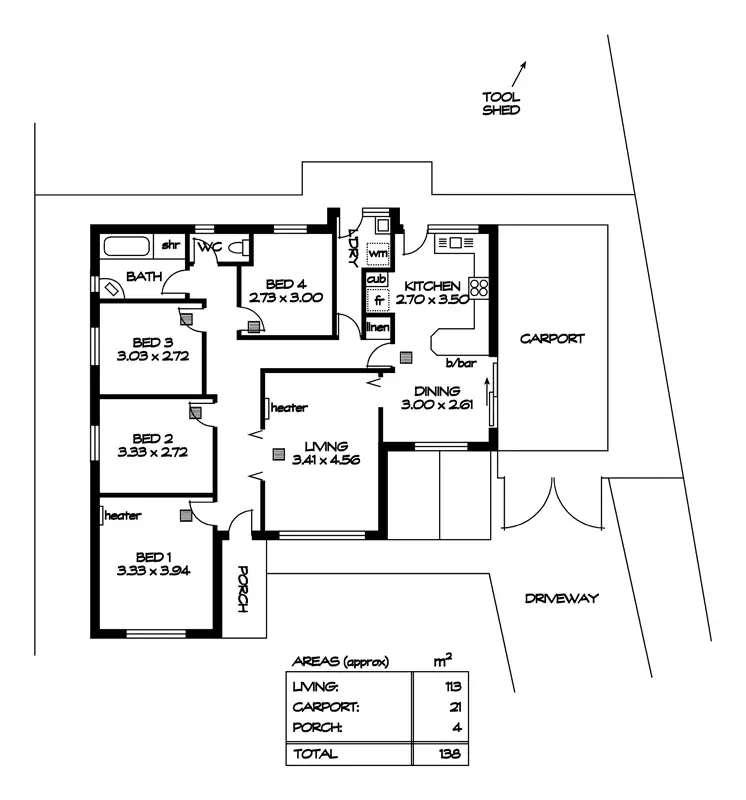 Floorplan of Homely house listing, 46 Traverse Ave, Salisbury North SA 5108
