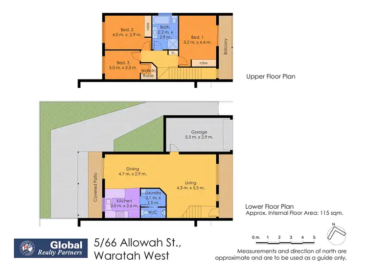 Floorplan of Homely townhouse listing, 5/66 Allowah St, Waratah West NSW 2298