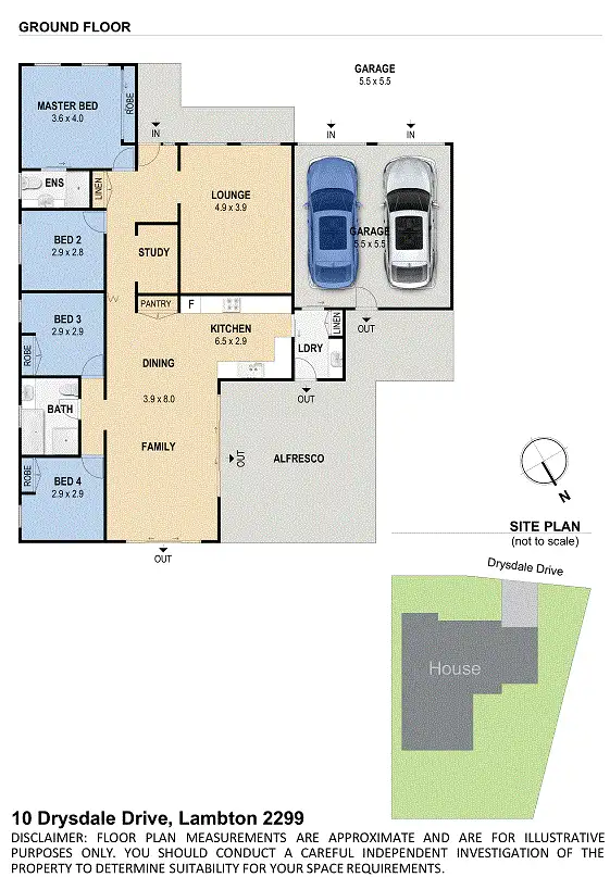 Floorplan of Homely house listing, 10 Drysdale Dr, Lambton NSW 2299
