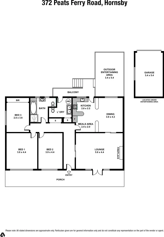 Floorplan of Homely house listing, 372 Pacific (Peats Ferry Rd) Hwy, Hornsby NSW 2077