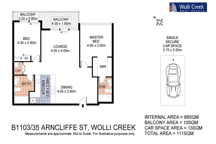 Floorplan of Homely apartment listing, B1103/35 Arncliffe St, Wolli Creek NSW 2205