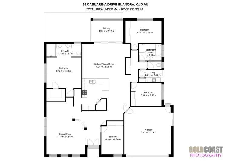 Floorplan of Homely house listing, 75 Casuarina Dr, Elanora QLD 4221