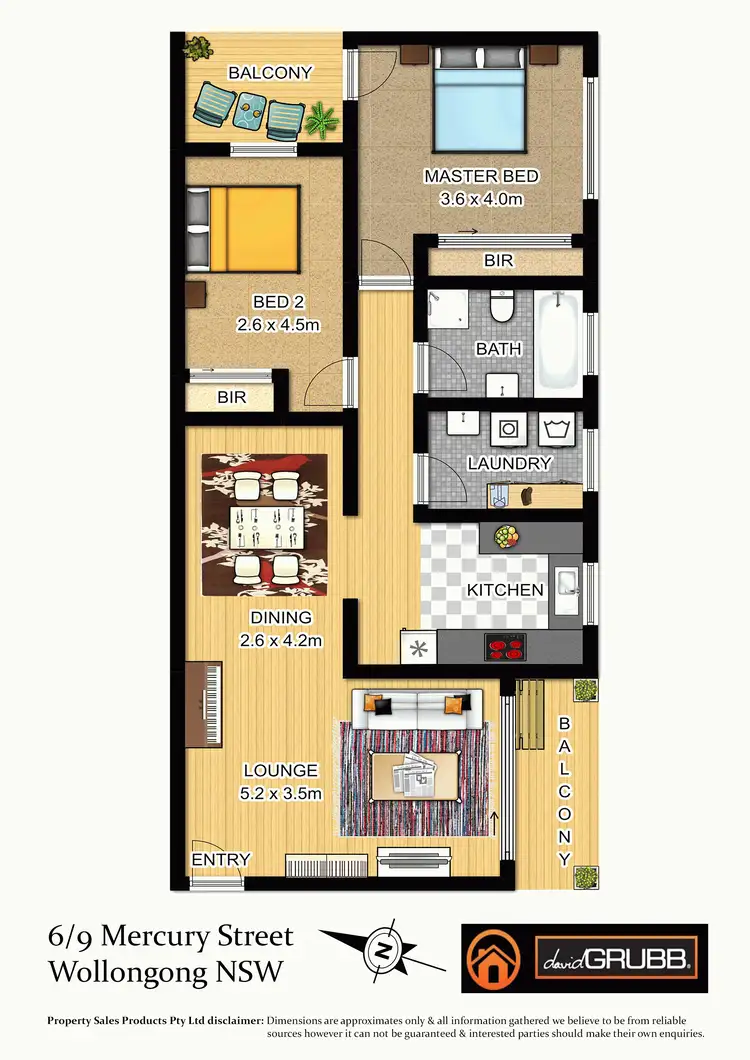 Floorplan of Homely unit listing, 6/9 Mercury St, Wollongong NSW 2500