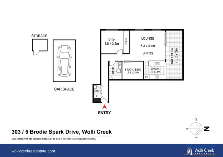 Floorplan of Homely apartment listing, 303/5 Brodie Spark Dr, Wolli Creek NSW 2205