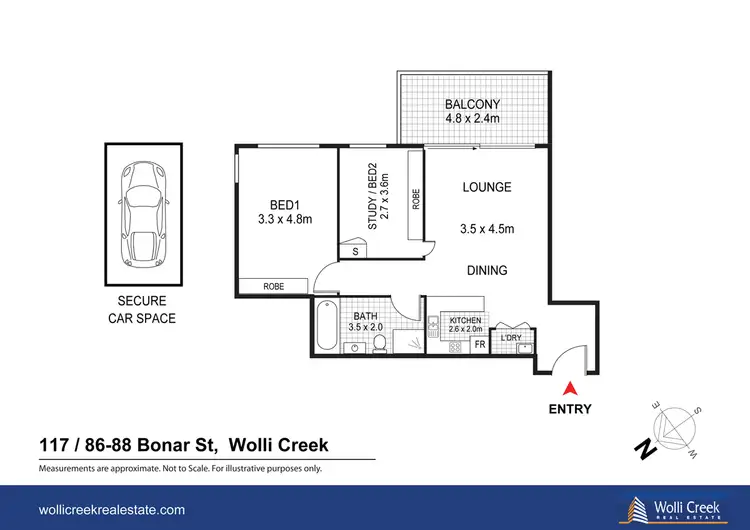 Floorplan of Homely apartment listing, 117/86-88 Bonar St, Wolli Creek NSW 2205