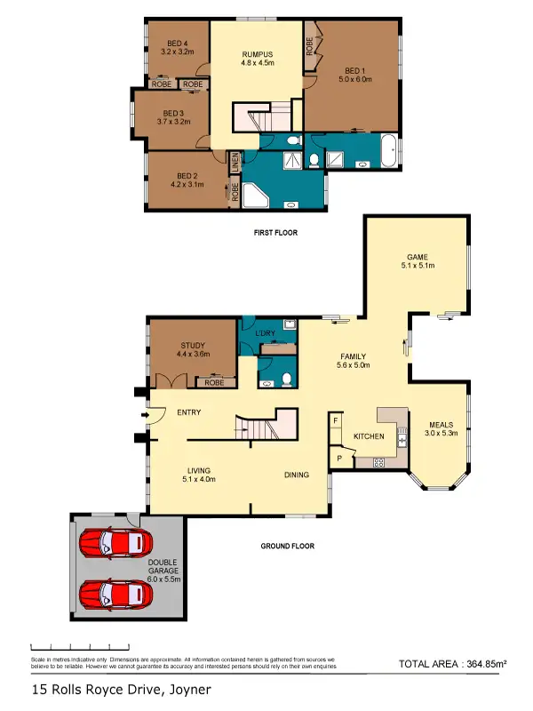 Floorplan of Homely house listing, 15 Rolls Royce Ct, Joyner QLD 4500