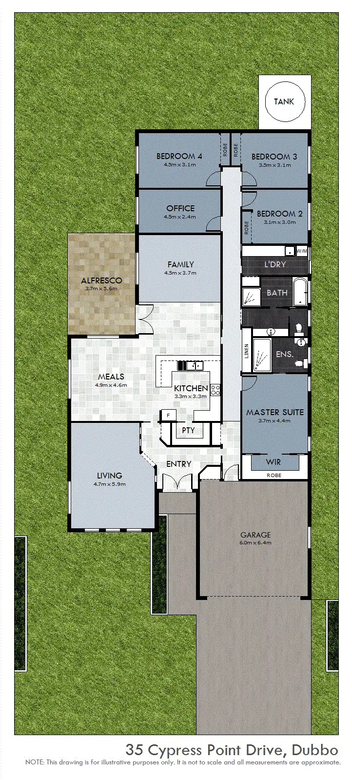 Floorplan of Homely house listing, 35 Cypress Point Dr, Dubbo NSW 2830