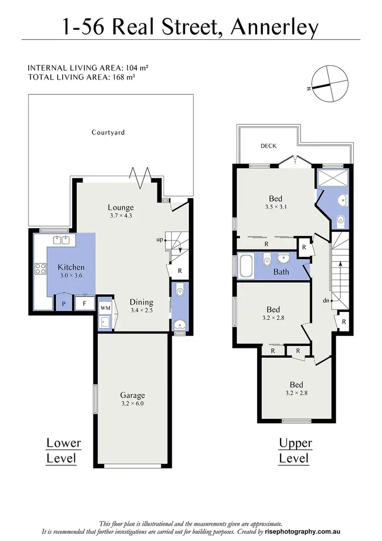 Floorplan of Homely townhouse listing, 1/56 Real St, Annerley QLD 4103