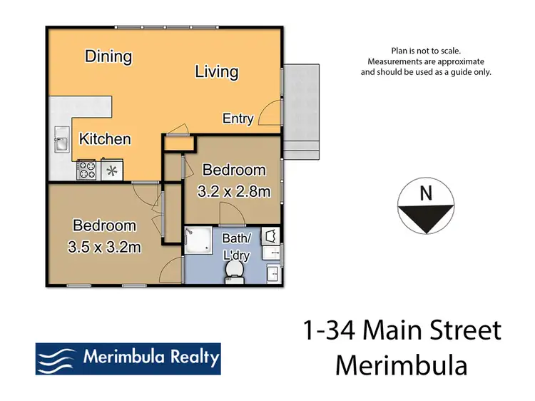 Floorplan of Homely unit listing, 1/32-34 Main  St, Merimbula NSW 2548