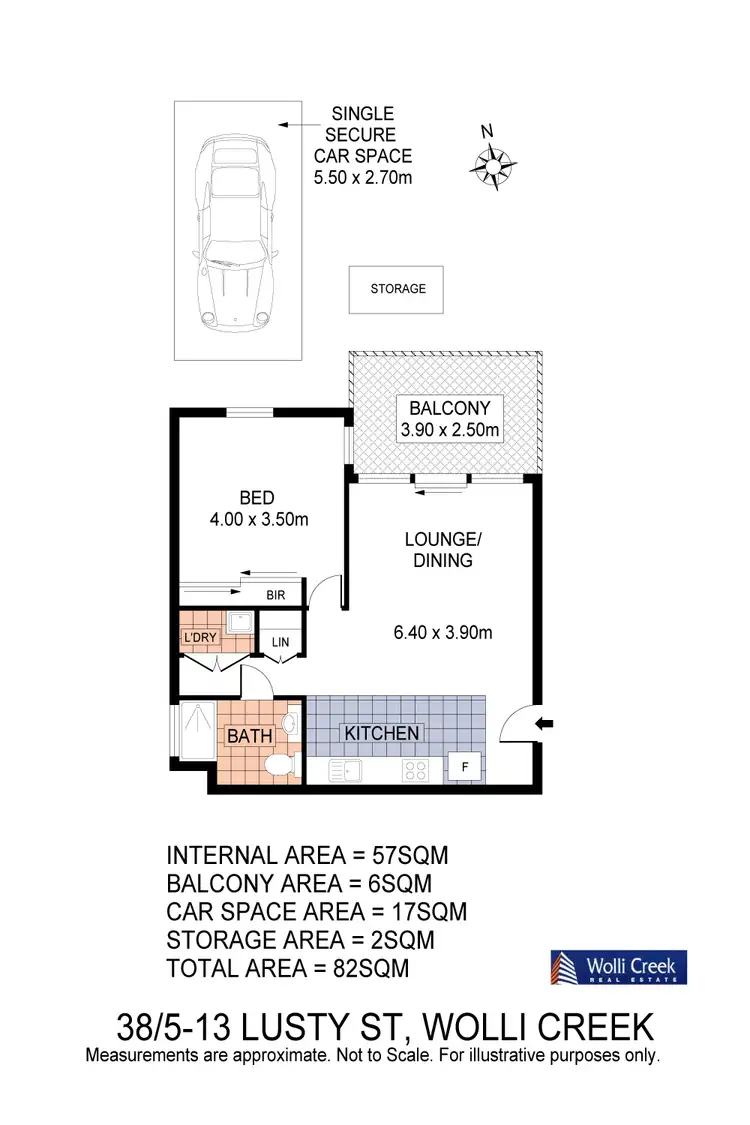 Floorplan of Homely apartment listing, 38/5 Lusty St, Wolli Creek NSW 2205