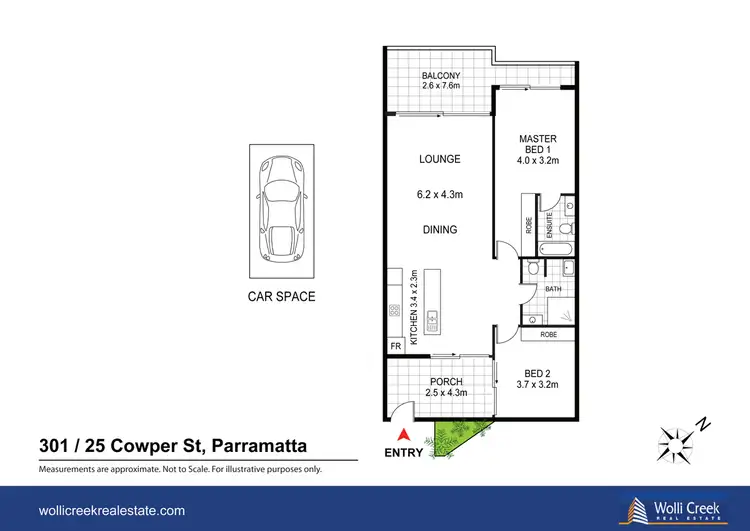 Floorplan of Homely apartment listing, 301/25 Cowper St, Parramatta NSW 2150