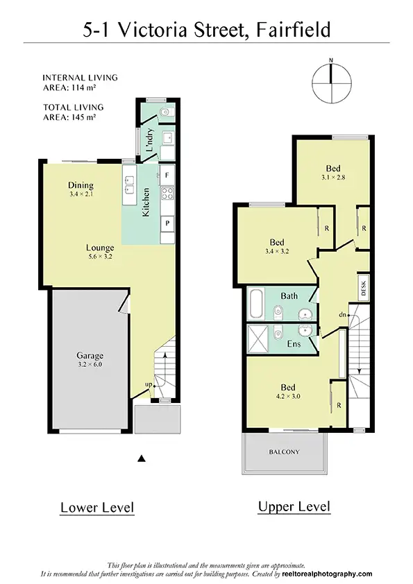 Floorplan of Homely townhouse listing, 5/1 Victoria St, Fairfield QLD 4103