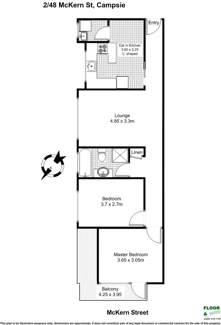 Floorplan of Homely apartment listing, 2/48 Mckern St, Campsie NSW 2194