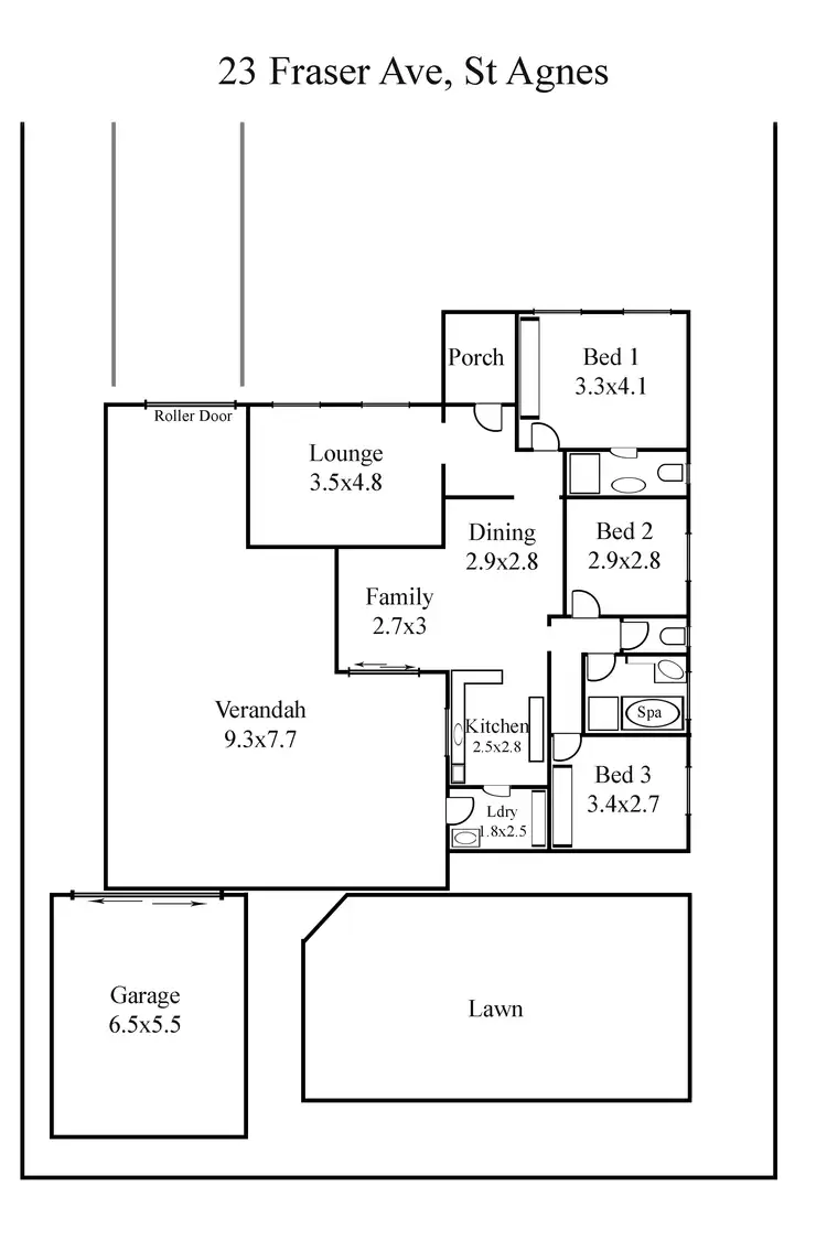 Floorplan of Homely house listing, 23 Fraser Ave, St Agnes SA 5097