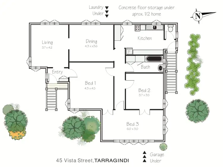 Floorplan of Homely house listing, 45 Vista Ave, Tarragindi QLD 4121