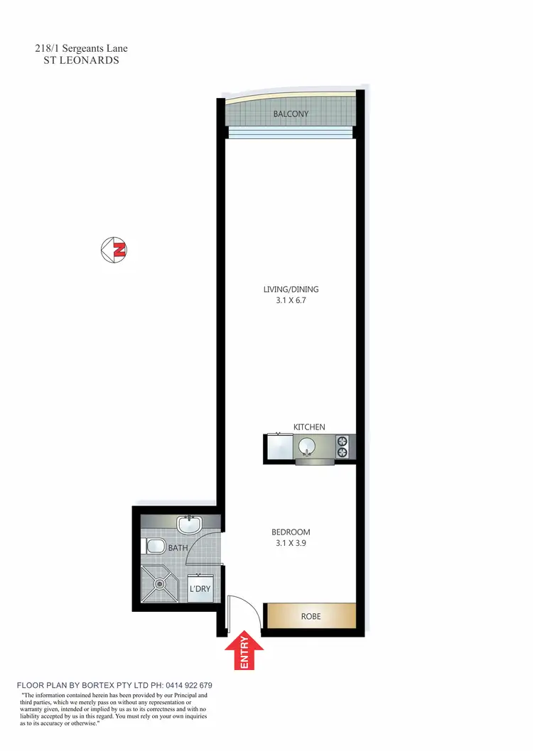 Floorplan of Homely apartment listing, 218/1 Sergeants Lane, St Leonards NSW 2065