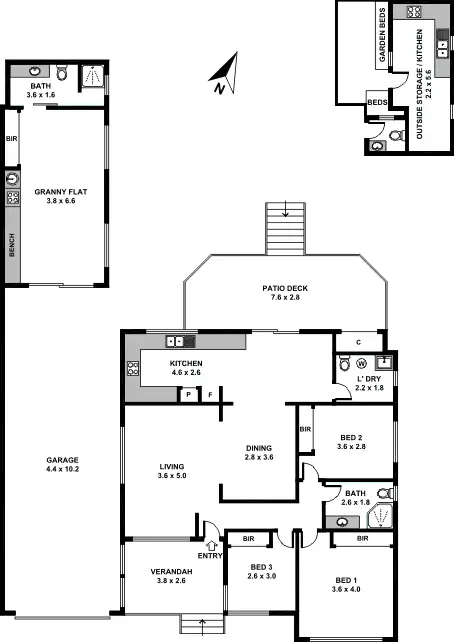 Floorplan of Homely house listing, 30 King St, Guildford NSW 2161