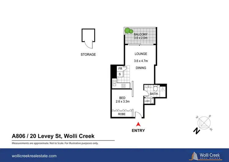 Floorplan of Homely apartment listing, A806/20 Levey St, Wolli Creek NSW 2205