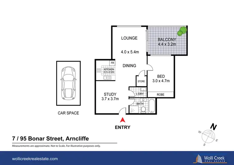 Floorplan of Homely apartment listing, 7/95 Bonar St, Wolli Creek NSW 2205