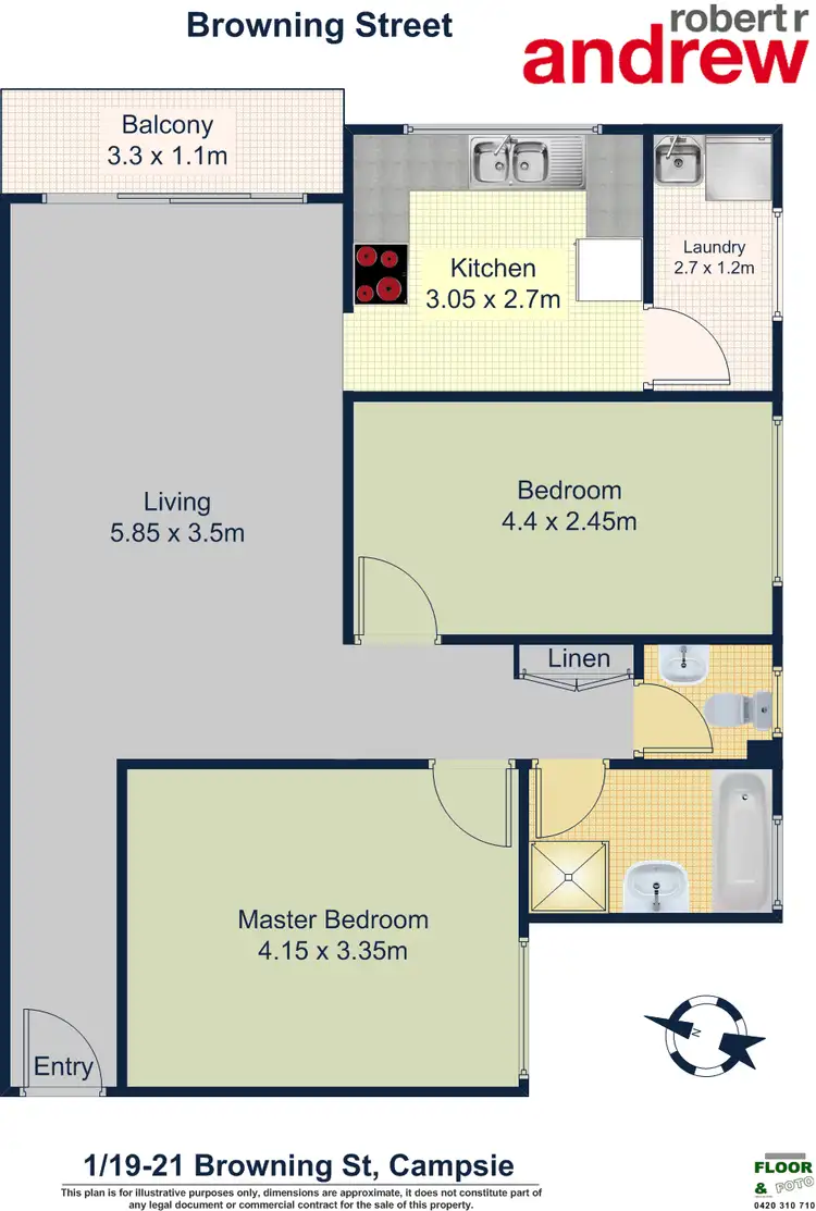 Floorplan of Homely unit listing, 1/19-21 Browning St, Campsie NSW 2194