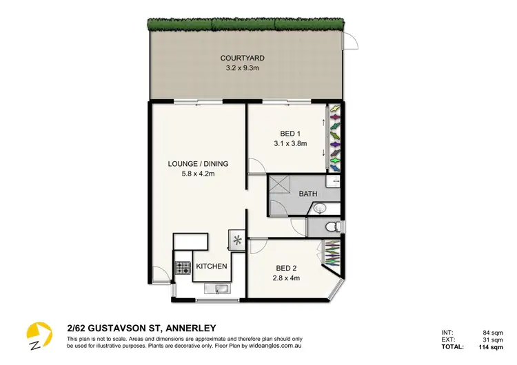 Floorplan of Homely apartment listing, 2/62 Gustavson St, Annerley QLD 4103