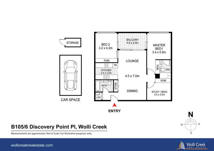 Floorplan of Homely apartment listing, B105/6 Discovery Point  Pl, Wolli Creek NSW 2205