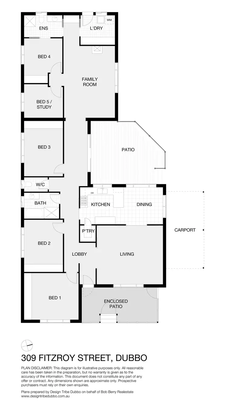 Floorplan of Homely house listing, 309 Fitzroy St, Dubbo NSW 2830