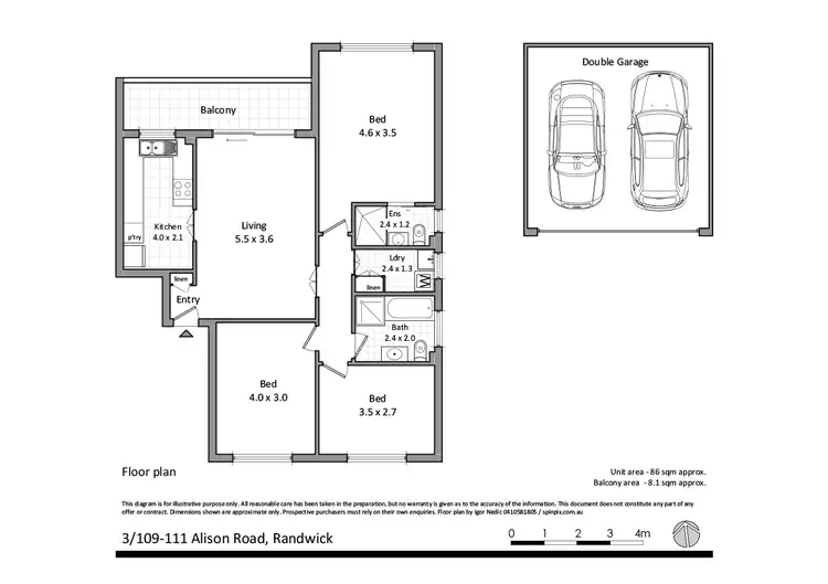 Floorplan of Homely apartment listing, 3/109 Alison Rd, Randwick NSW 2031