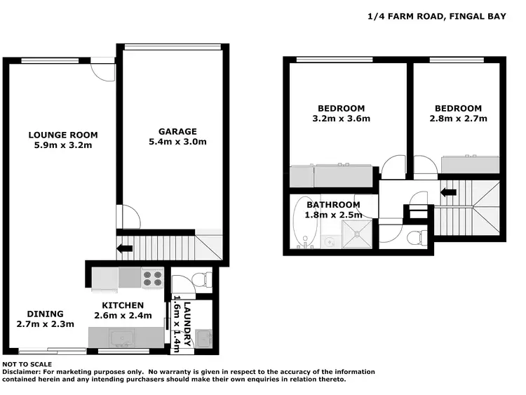 Floorplan of Homely townhouse listing, 1/4 Farm Rd, Fingal Bay NSW 2315