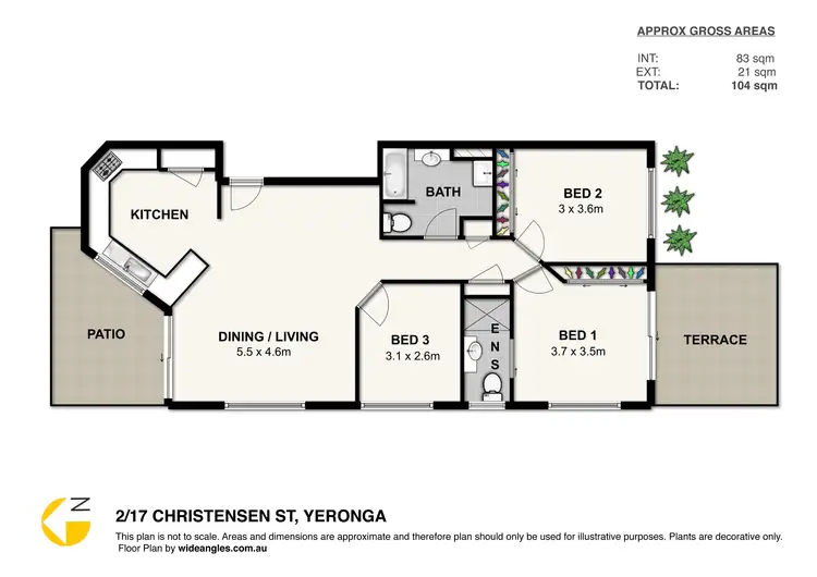 Floorplan of Homely unit listing, 2/17 Christensen St, Yeronga QLD 4104