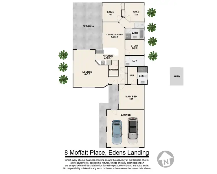 Floorplan of Homely house listing, 8 Moffatt Pl, Edens Landing QLD 4207