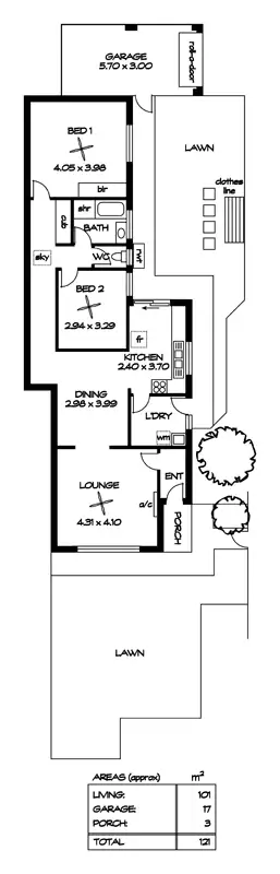 Floorplan of Homely unit listing, 2/14 Scott St, Pooraka SA 5095