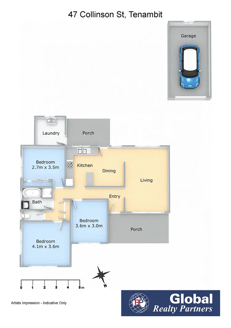 Floorplan of Homely house listing, 47 Collinson St, Tenambit NSW 2323