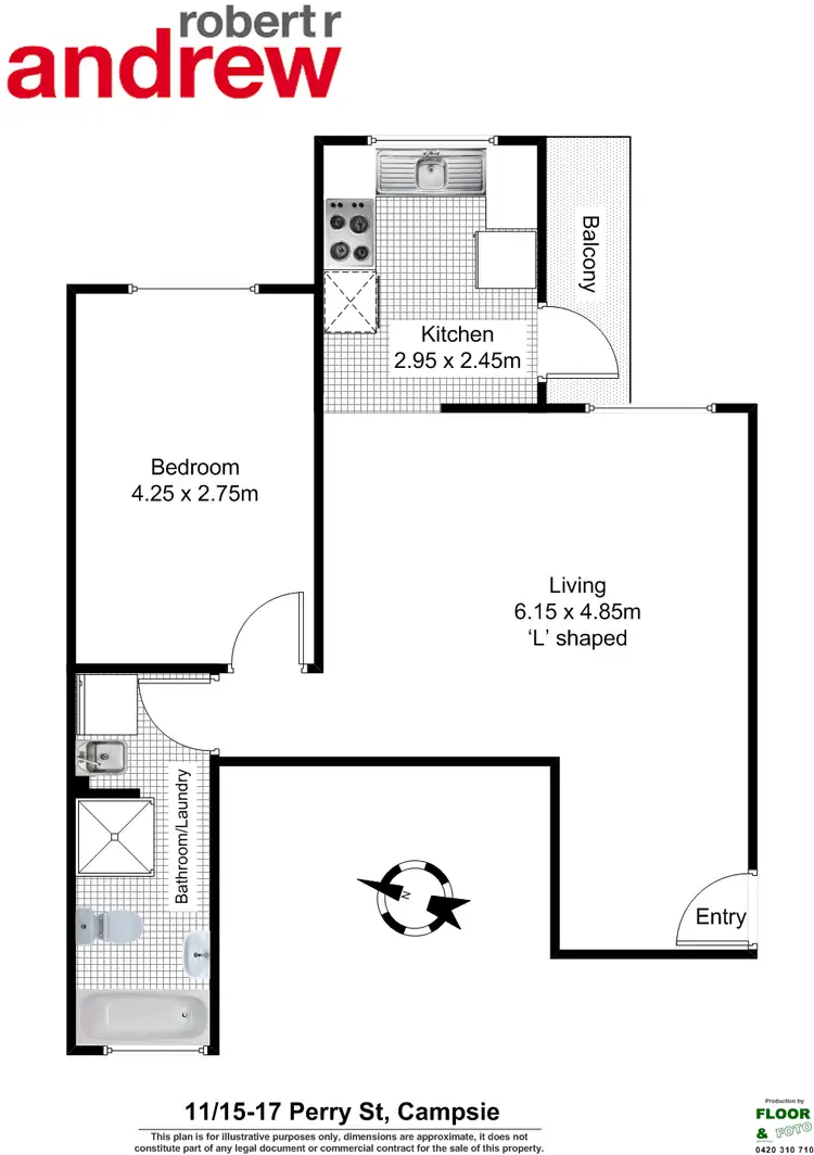 Floorplan of Homely apartment listing, 11/15-17 Perry St, Campsie NSW 2194