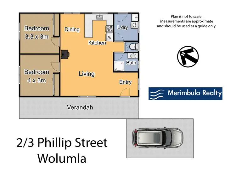 Floorplan of Homely semi-detached listing, 2/3 Philip St, Wolumla NSW 2550