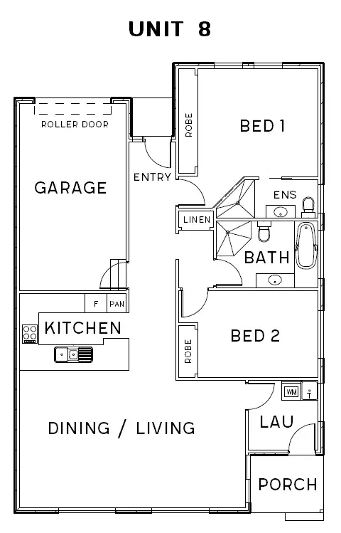 Floorplan of Homely unit listing, 8/43-45 Nile St, Orange NSW 2800