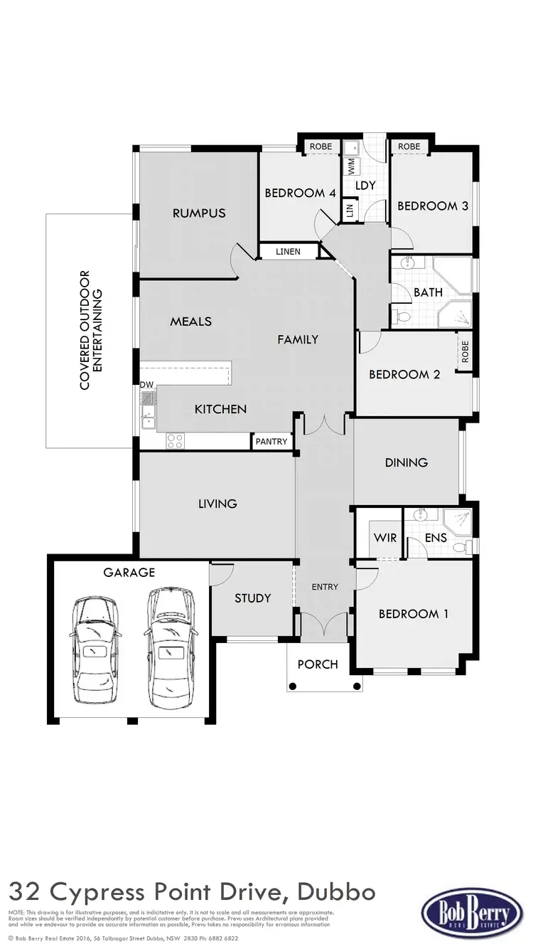 Floorplan of Homely house listing, 32 Cypress Point Dr, Dubbo NSW 2830