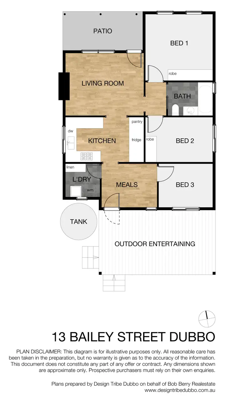 Floorplan of Homely house listing, 13 Bailey St, Dubbo NSW 2830