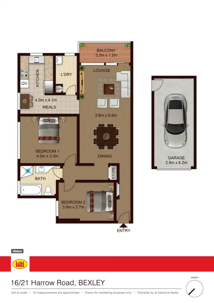 Floorplan of Homely unit listing, 16/21 Harrow Rd, Bexley NSW 2207