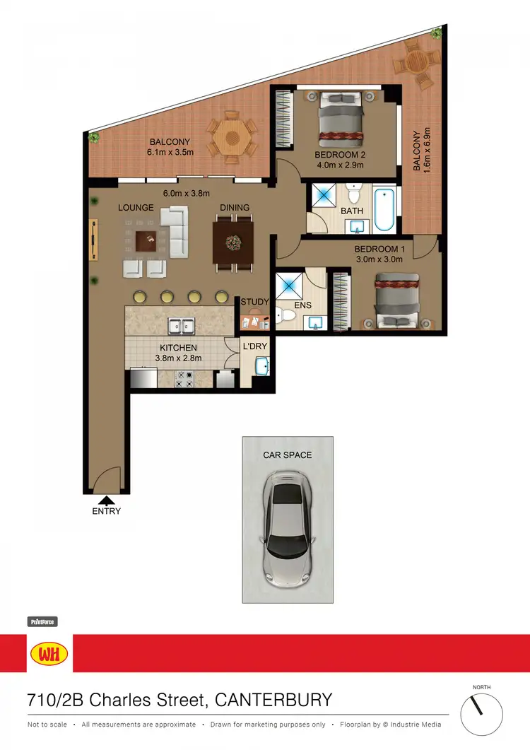 Floorplan of Homely apartment listing, 710/2B Charles St, Canterbury NSW 2193
