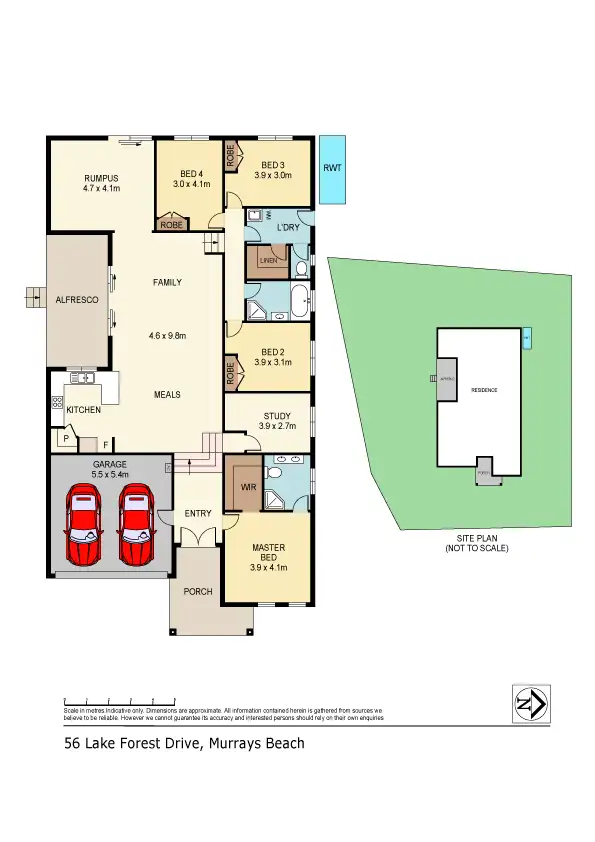 Floorplan of Homely house listing, 56 Lake Forest Dr, Murrays Beach NSW 2281